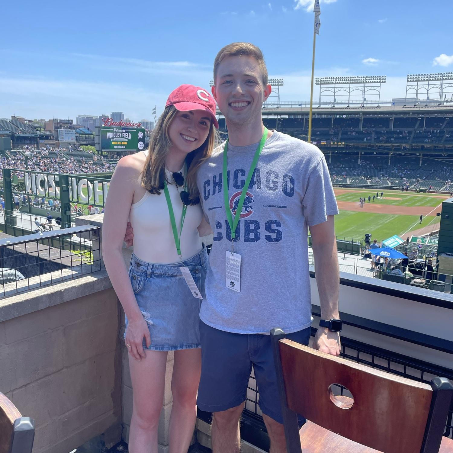 One of many Cubs games Maggie and Jack have attended!