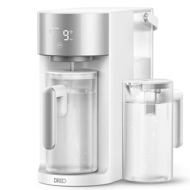 DREO Reverse Osmosis Water Filter Countertop, RO Filtration System, 3:1 Pure to Drain, TDS & Filter Life & 2 Autofill Pitchers, Install-Free, Self-Cleaning Water Purifier, RO Water Filter 113 5L