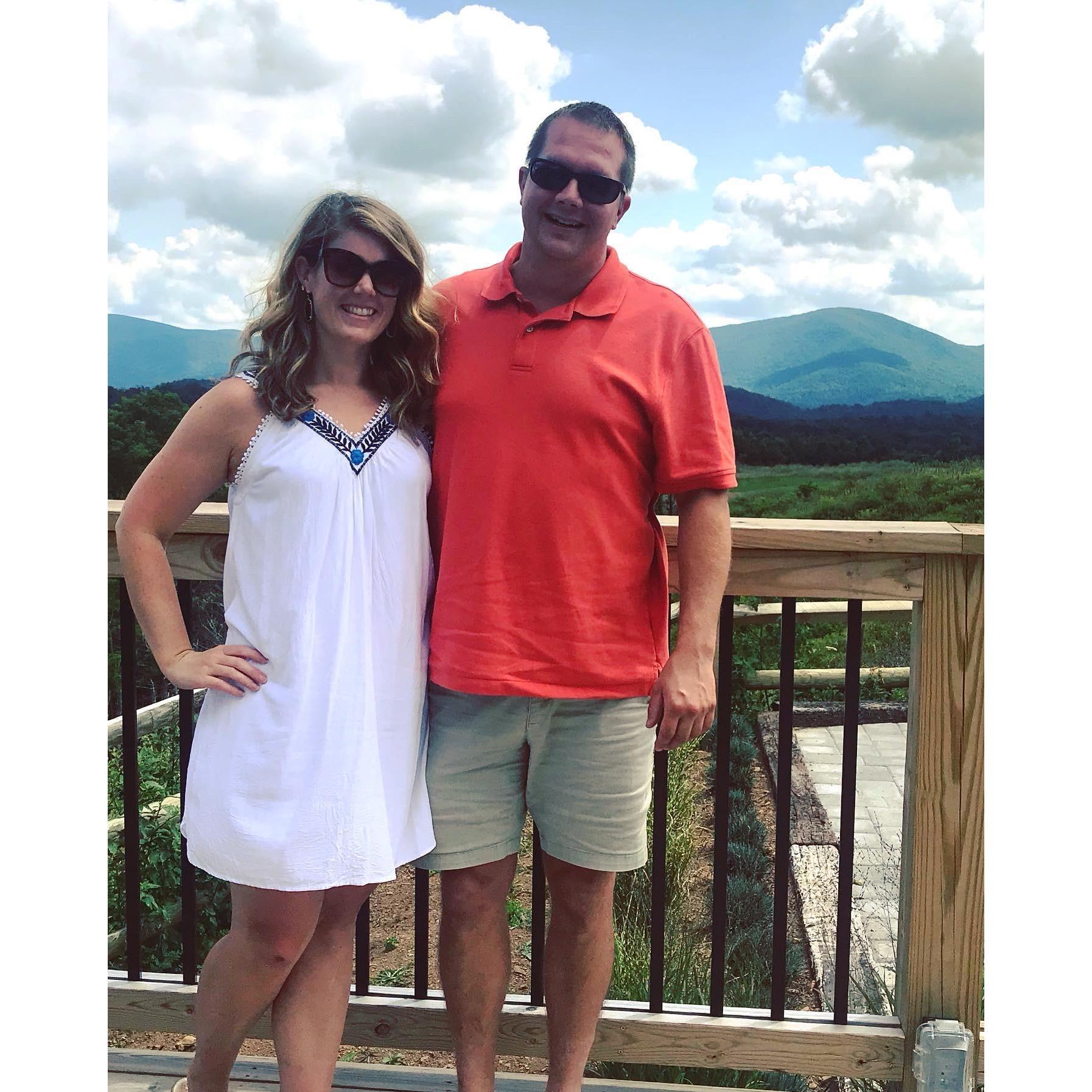 Exploring a new winery and me making him take a picture together;)
