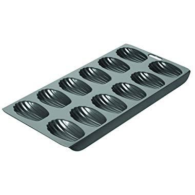 Chicago Metallic Professional 12-Cup Non-Stick Madeleine Pan, 15.75-Inch-by-7.75-Inch, Grey - 26631