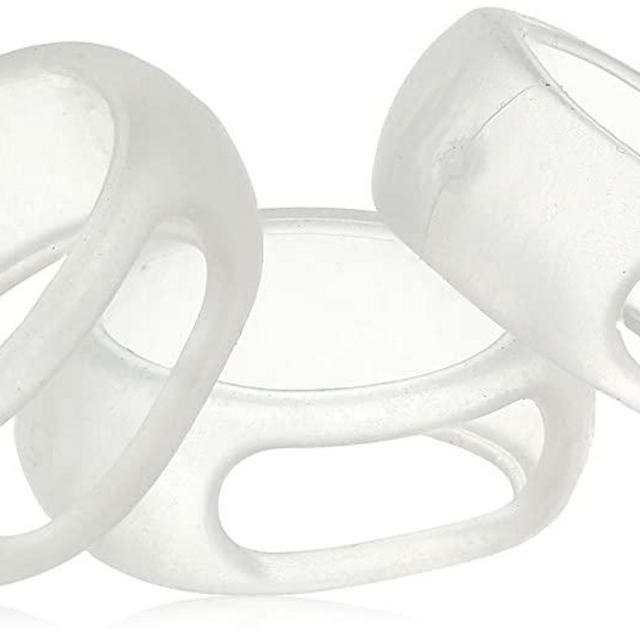 RingSkin Clear Silicone Ring Protector for Working Out and Other Activities (3-Pack with Protective Case)