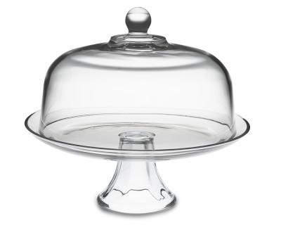 Glass Domed Cake Plate