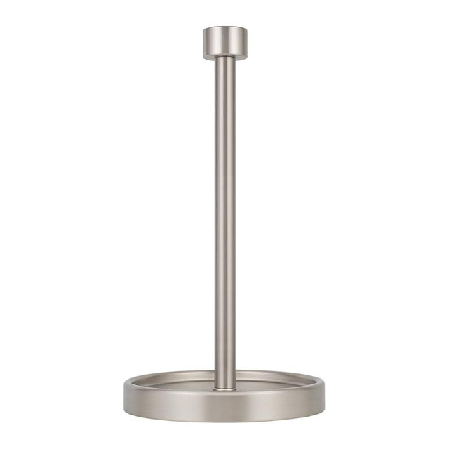 Ivilon Countertop Paper Towel Holder - Modern End Cap Minimalist Design - Color Brushed Nickel