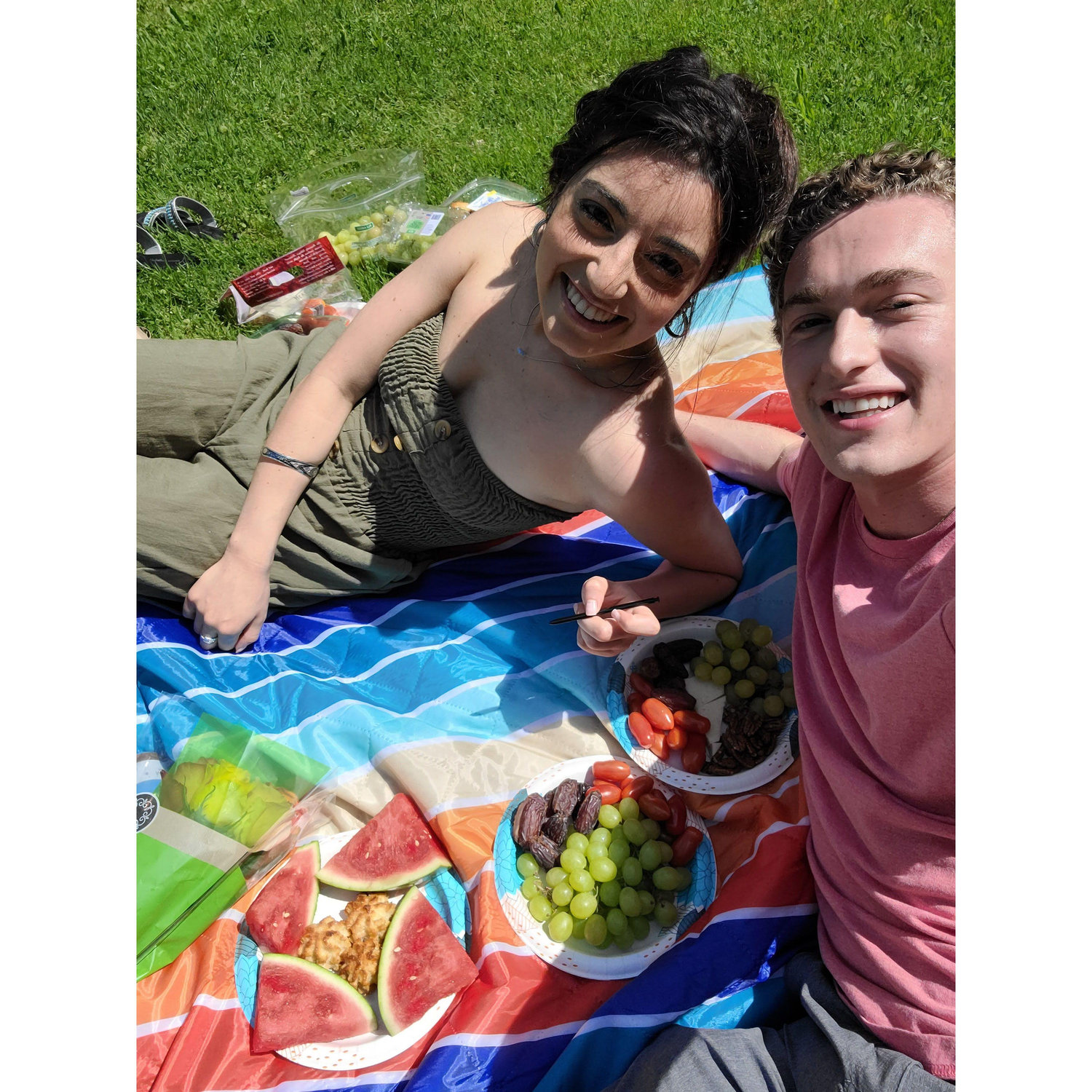 Our second date! Arik brought flowers for Maya's birthday.