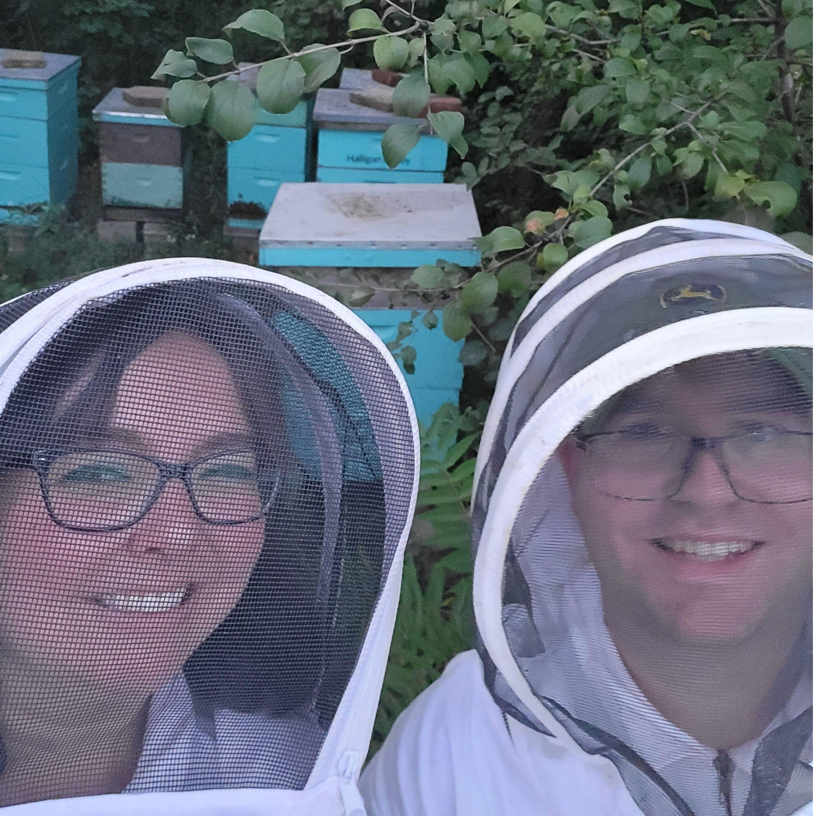 Fun at the beehives. August 2023.