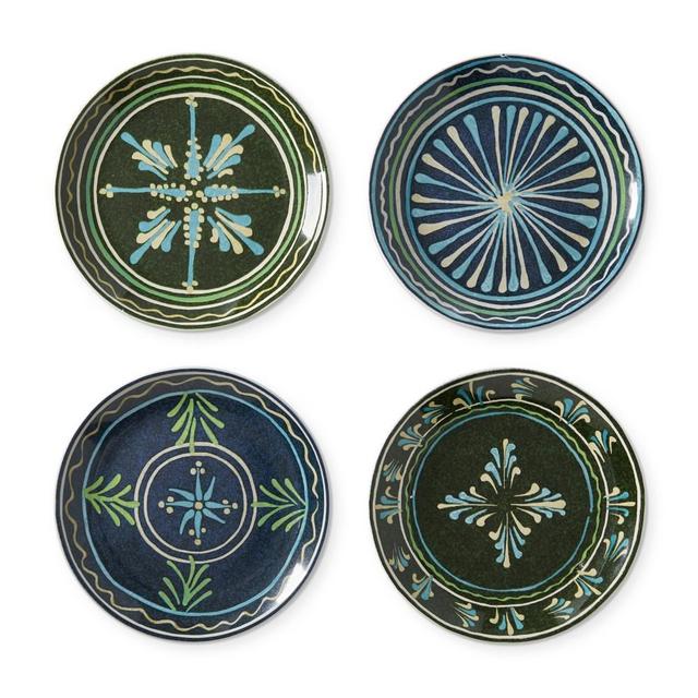 AERIN Panama Appetizer Plates, Mixed, Set of 4