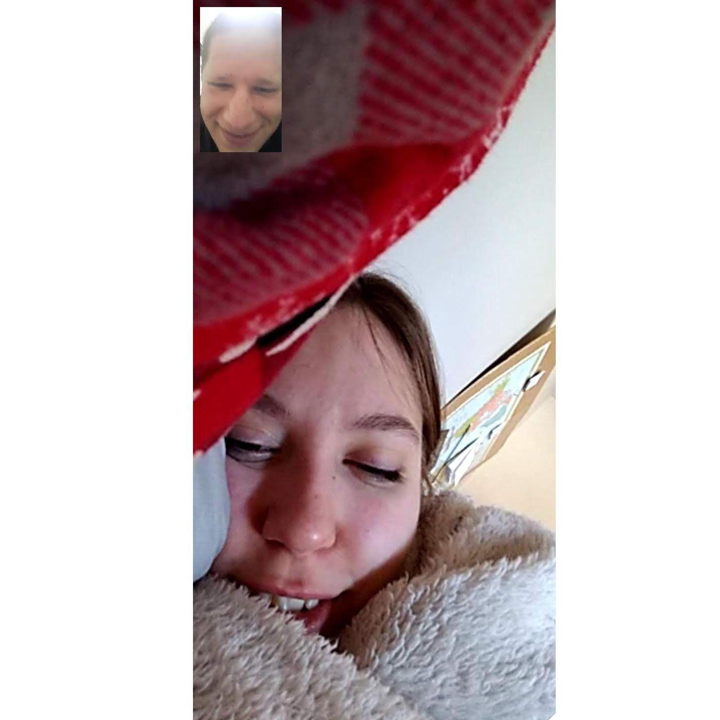 Lots of late night video calls and texts, counting the days till we were together again in person.
