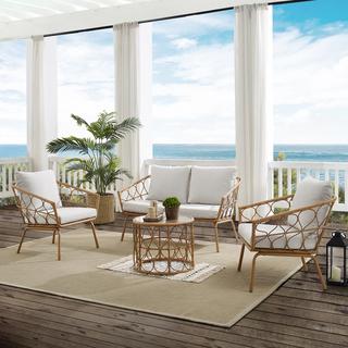 Juniper 4-Piece Outdoor Wicker Conversation Set