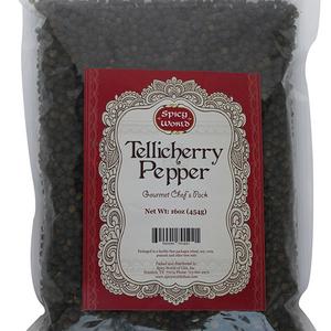 Spicy World Peppercorn (Whole)-Black Tellicherry, 16 Oz. bag