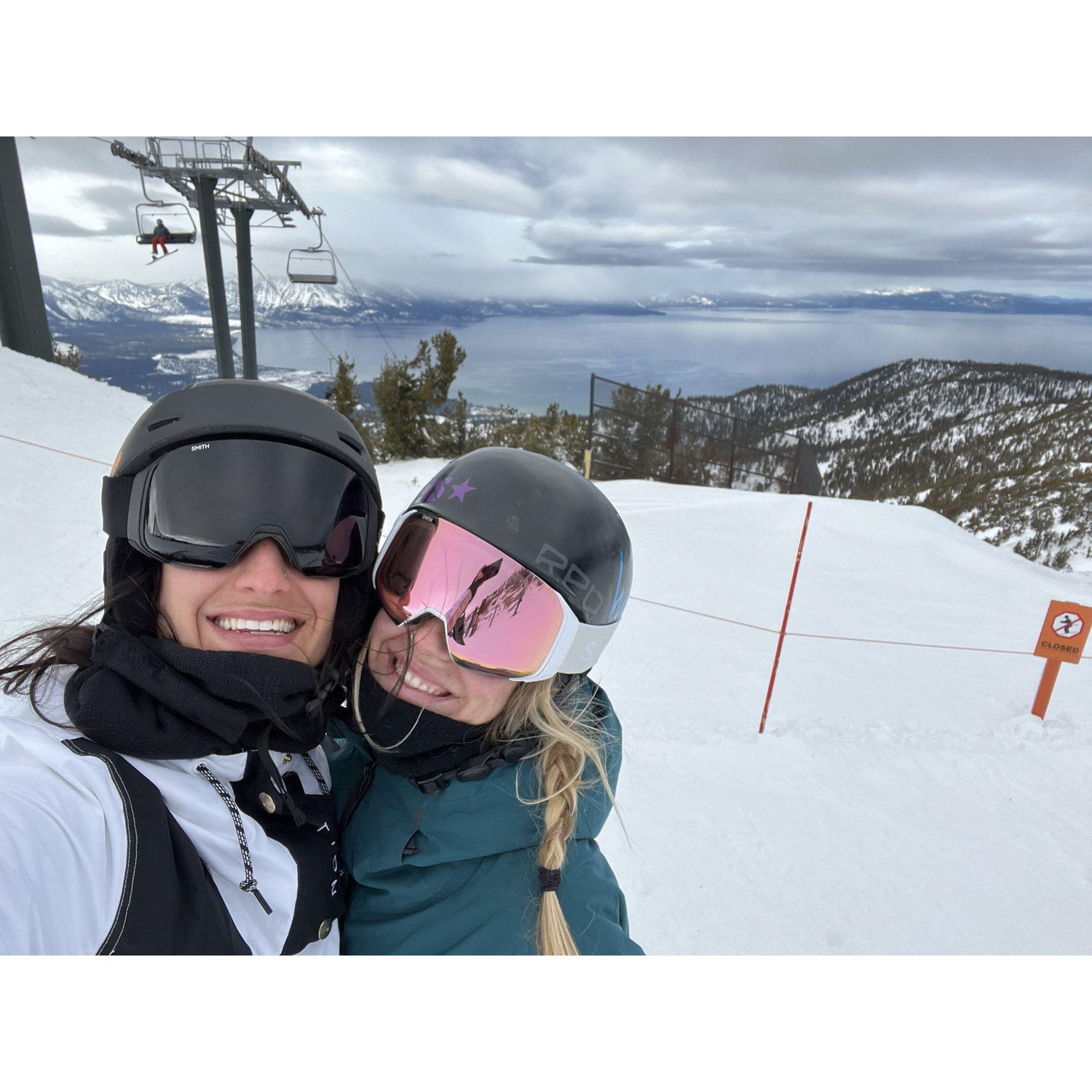 Sarah's first time riding Heavenly