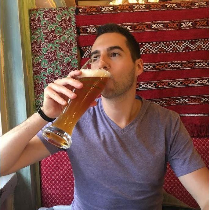 Steve enjoying a tall one on our 2018 trip to Munich for Oktoberfest
