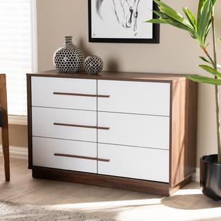 Mette Mid-Century Modern Finished 6-Drawer Wood Dresser