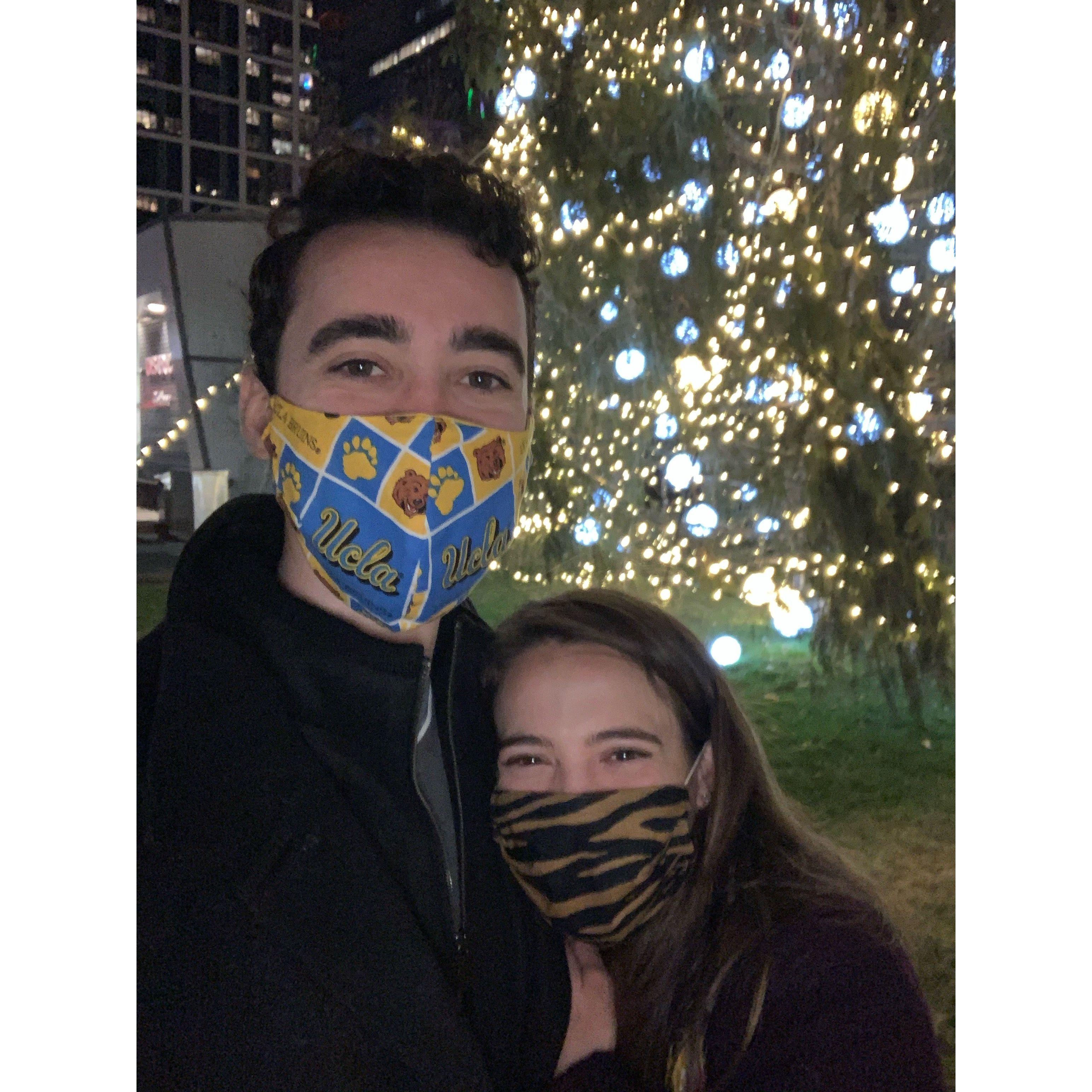 Even though we met at Providence College, we starting dating in the heart of Covid so this is what my camera roll looks like for the first year of dating (selfies & masks)