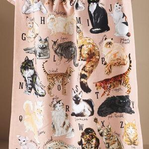 Cat Breeds A-Z Dish Towel