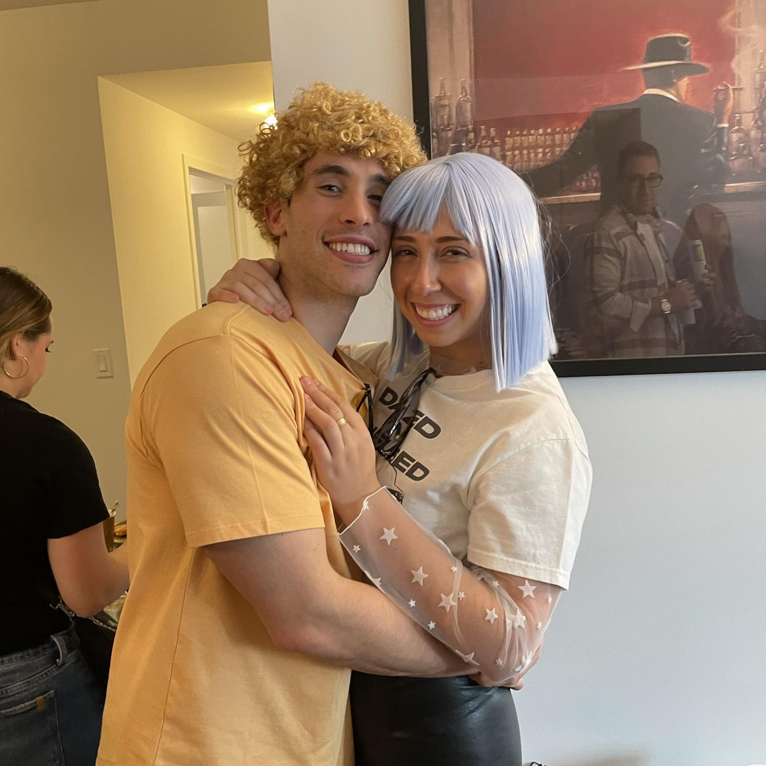Rachel's 25th Birthday party where she insisted everyone wear wigs!