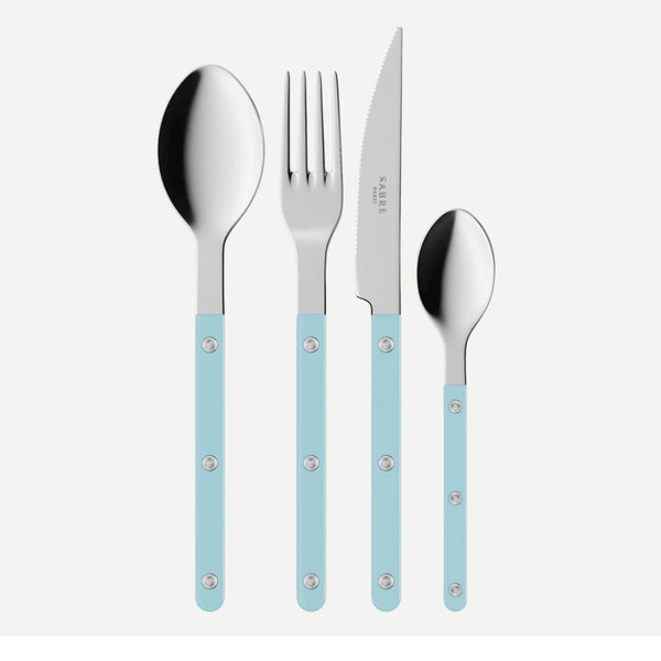 Bistrot Solid, Pastel blue - 4 pieces cutlery set