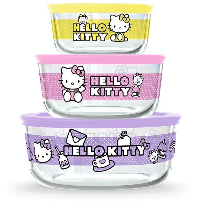 Pyrex®6-piece Round Glass Storage Set: Hello Kitty®