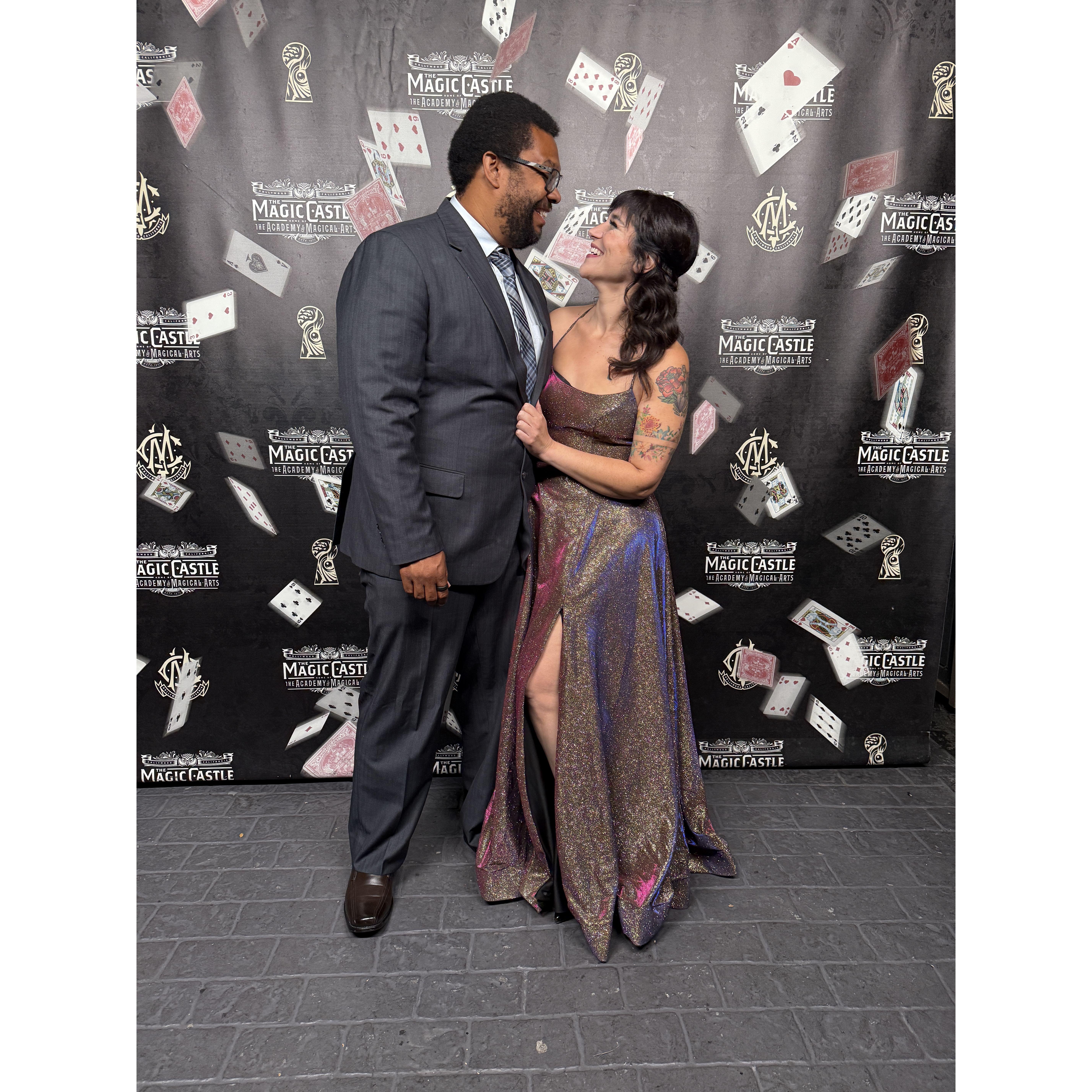 Celebrating Danny's birthday at The Magic Castle in Hollywood.