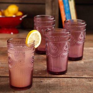 Four 16 Ounce Glass Tumblers