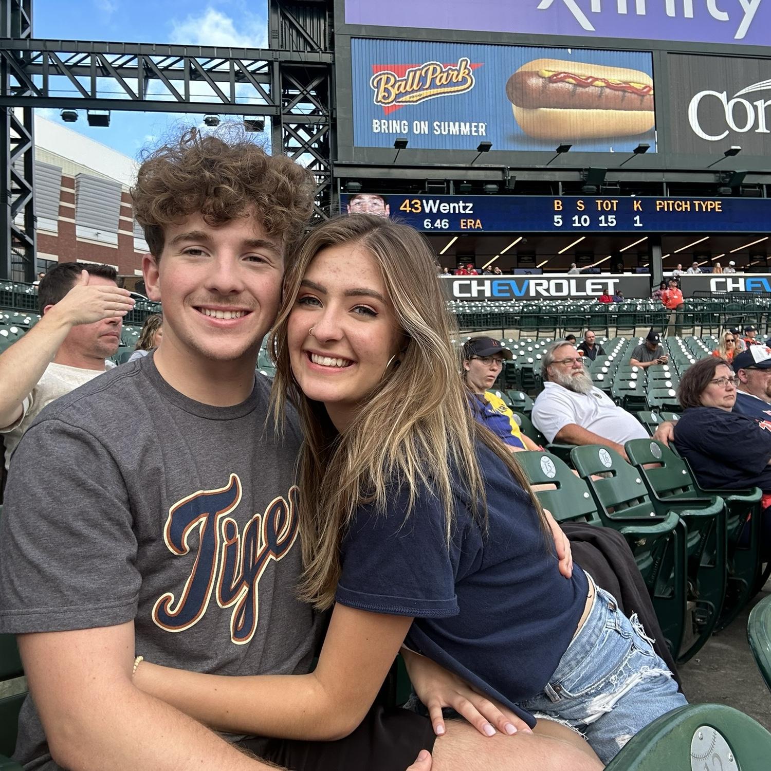 Fun time with friends at the Tigers game!