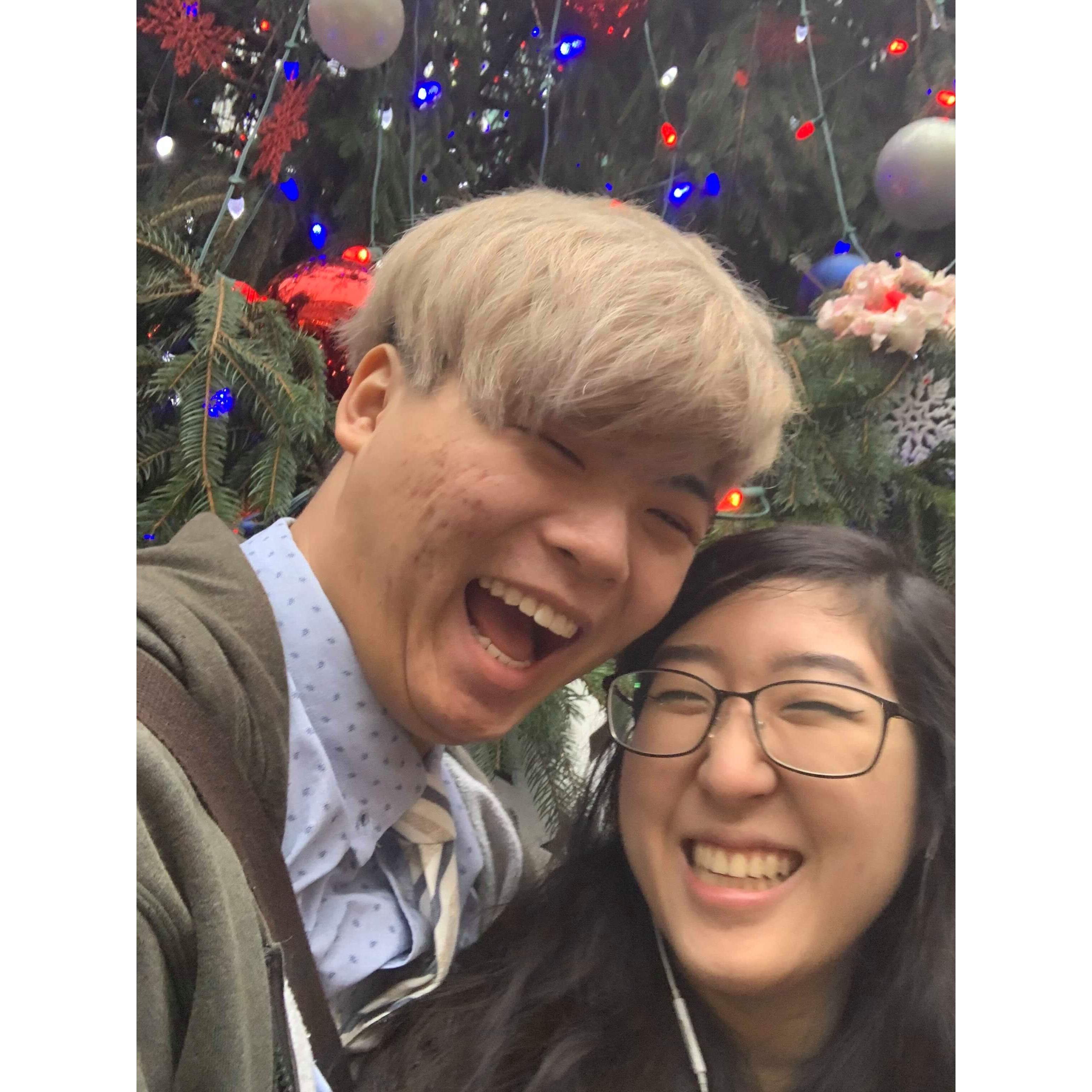 Our first time at the Bryant Park Holiday Market together