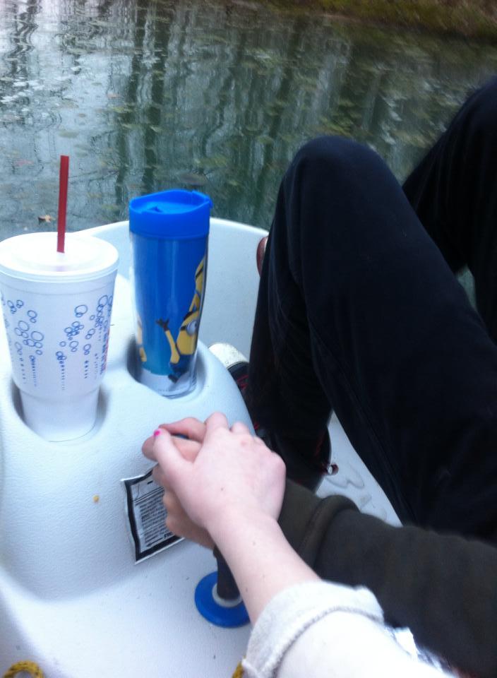 out on the lake