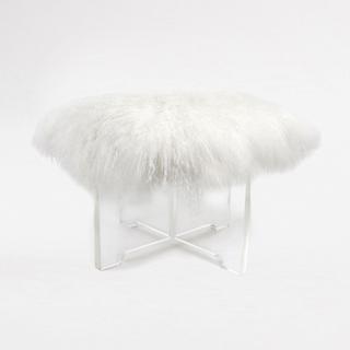 Mongolian Sheepskin Bench
