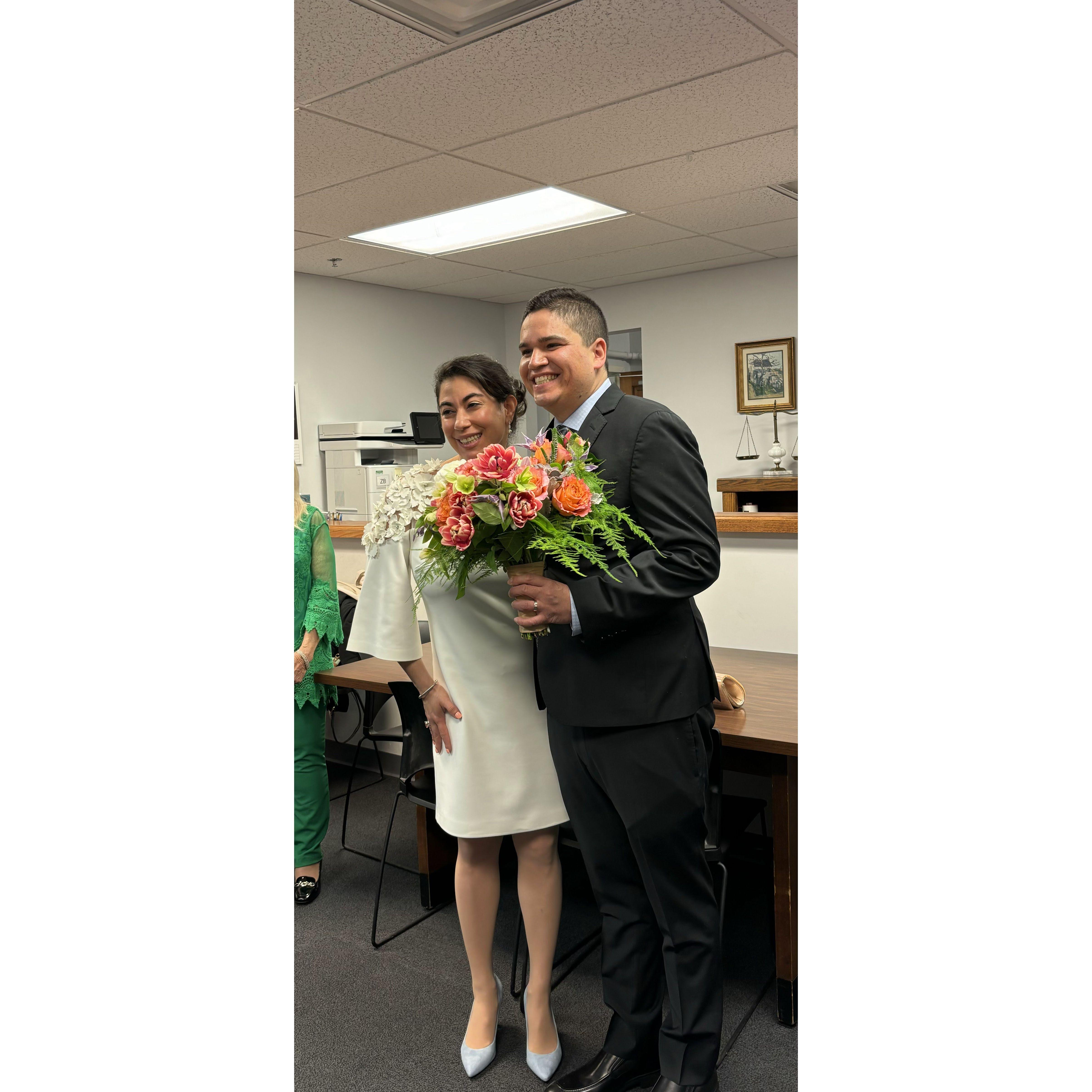 Our courthouse wedding, April 2, 2024