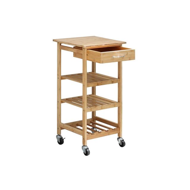 Oceanstar Bamboo Kitchen Trolley