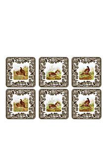 SpodeWoodland Set of 6 Coasters