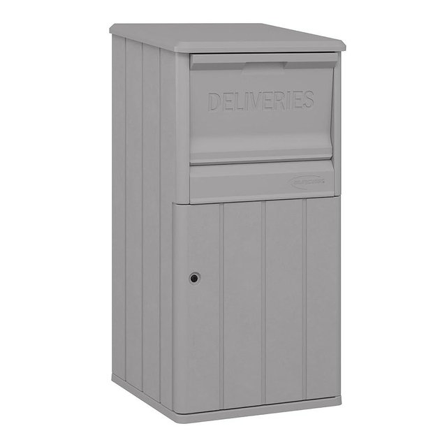 Suncast 33.5-Gallon Capacity Package Delivery Box, Parcel Drop Box with Lock, Weather Resistant Outdoor Storage Solution for Secure Package Deliveries, Made in USA