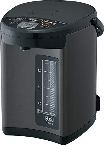 Zojirushi CD-NAC40BM Micom Water Boiler & Warmer, Made in Japan, 4.0-Liter, Metallic Black