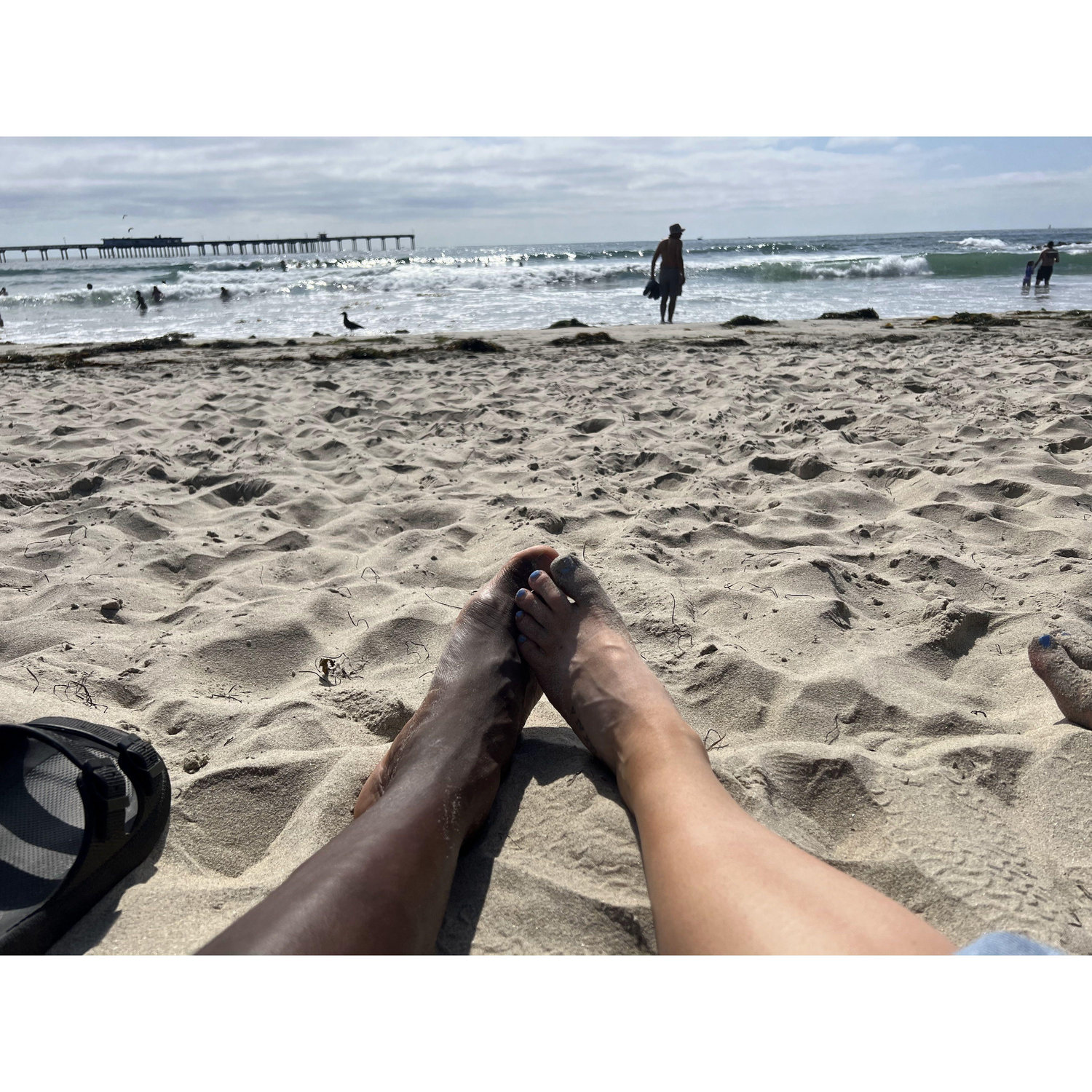 Napping on Ocean Beach... life was tough that day.