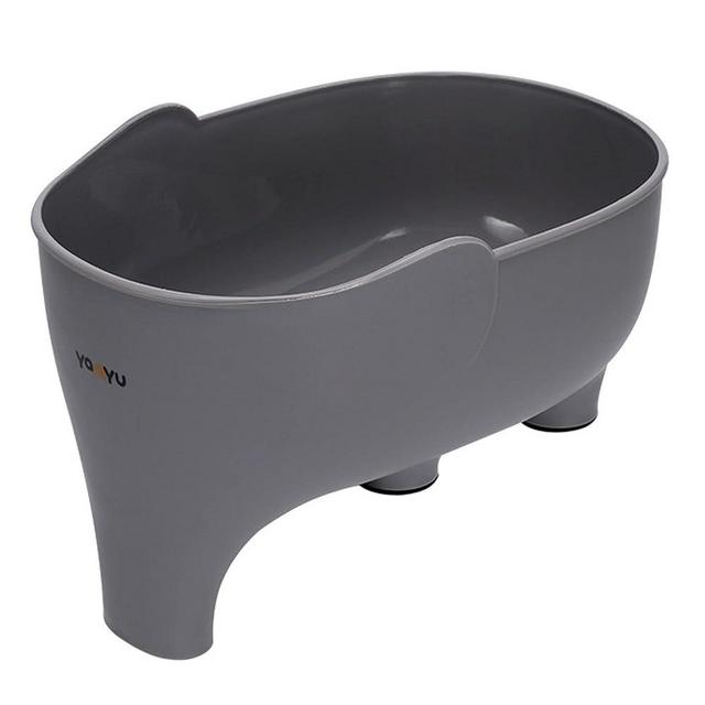 FHTECO Vegetable Washing Basket with Elephant Drainage for Fruits, Pasta, Noodles - Kitchen (Gray)