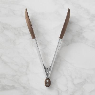 Williams Sonoma 9" Wood Tongs, Walnut