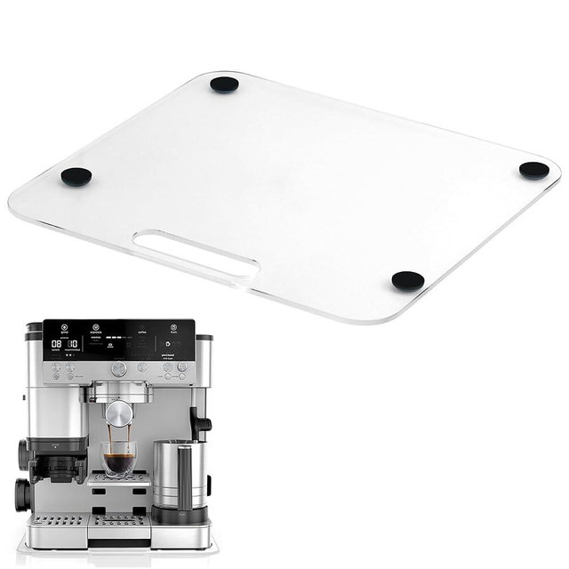 Appliance Slider Compatible with Ninja Espresso Machine, Transparent Acrylic Sliding Tray for Ninja ES601 ES701
