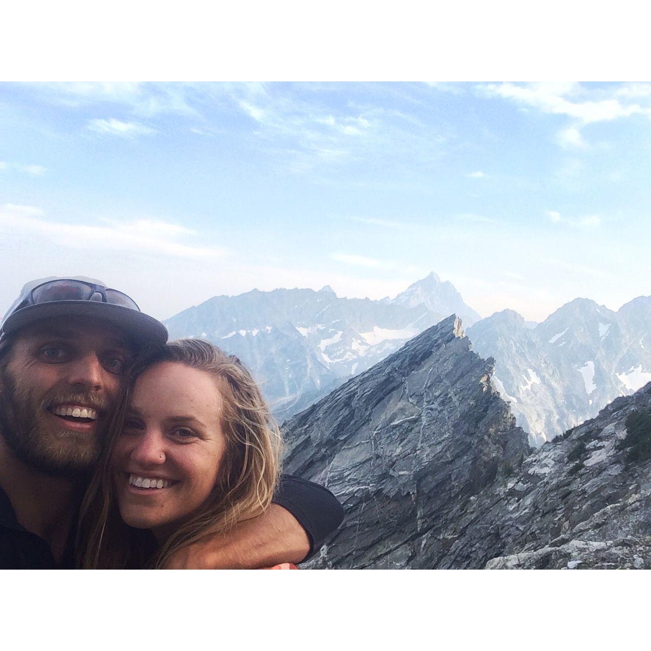 View from the base camp from climbing Mt Moran in Grand Teton National Park