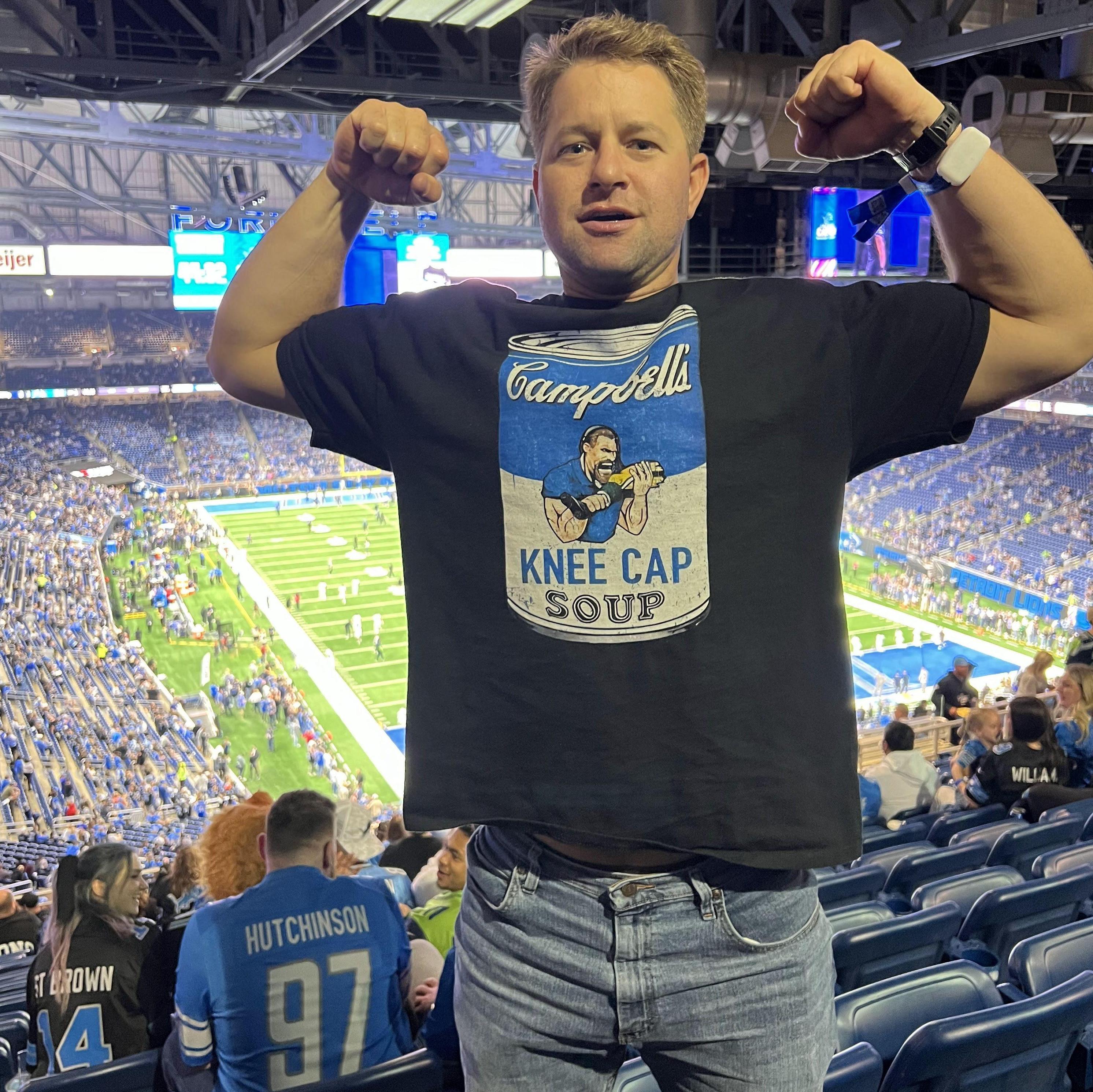 Ryan jumped on the Detroit Lions bandwagon. He's a fan now! #OnePride