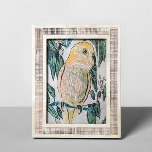 Scratched Bone Photo Frame Light Brown 5"x7" - Opalhouse™