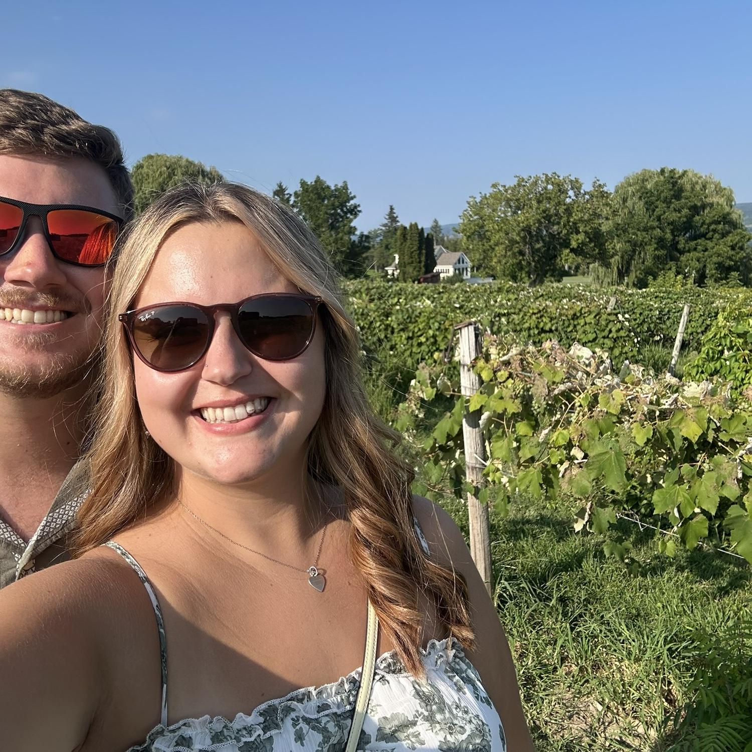 The selfie I took, oblivious to the fact we were about to get engaged!