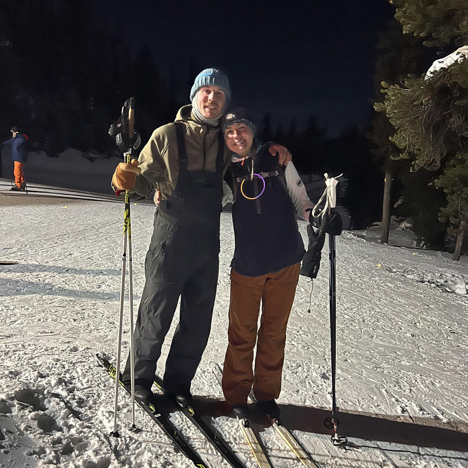 Star gazing and cross country skiing.