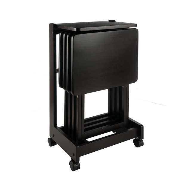 Winsome Brienda 5-Piece Wood Flip Top Snack Table Set