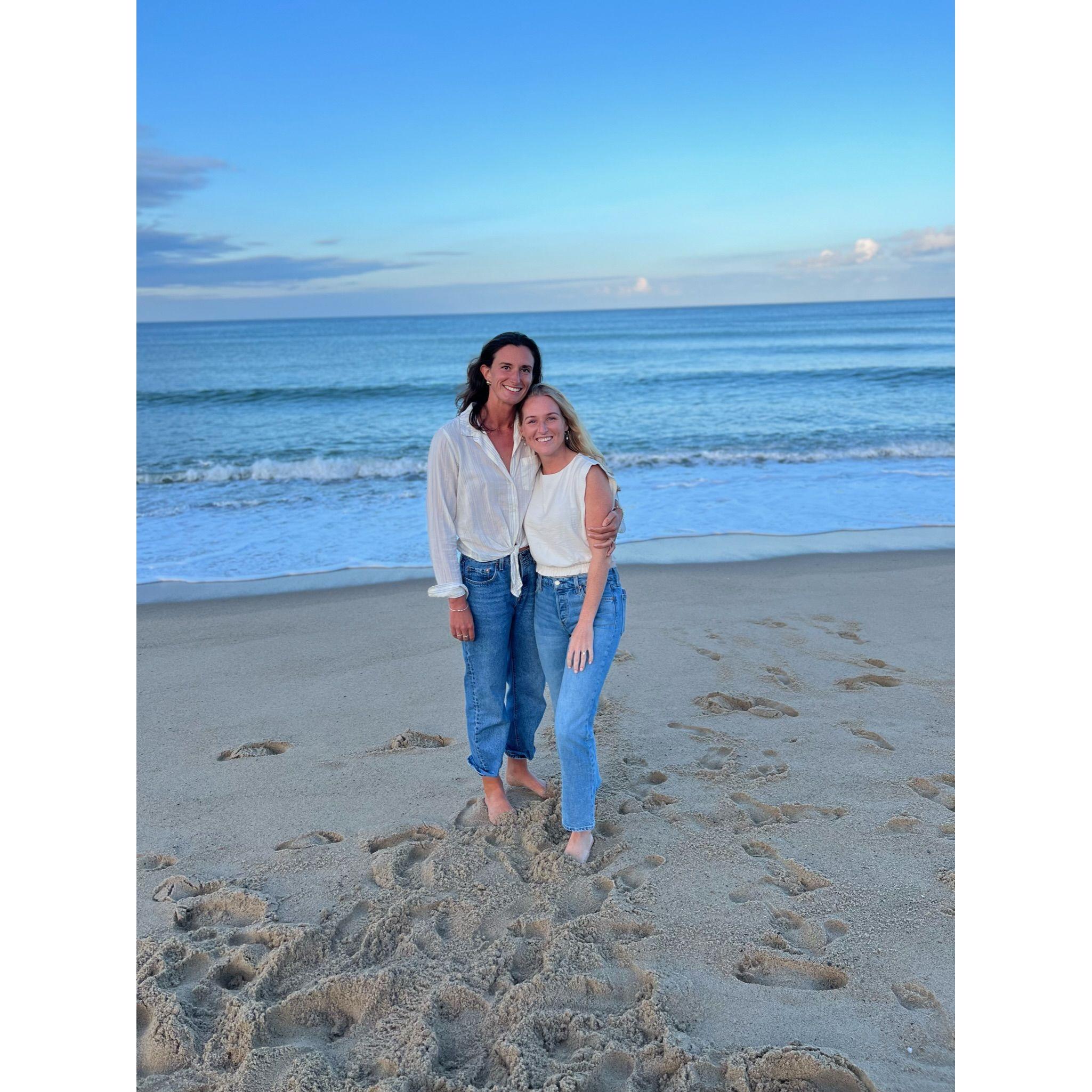 Right after Courtney proposed at Nauset beach in August 2023.