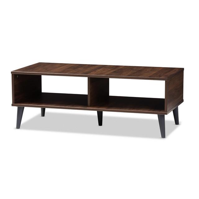 Pierre Coffee Table Dark Brown/Gray - Baxton Studio