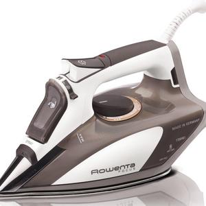 Groupe SEB - Rowenta 1700-Watt Micro Steam Iron Stainless Steel Soleplate with Auto-Off, 400-Hole, Brown, DW5080