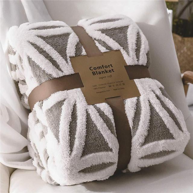 LOMAO Sherpa Fleece Blanket Fuzzy Soft Throw Blanket Dual Sided Blanket for Couch Sofa Bed (Grey, 60''x80'')