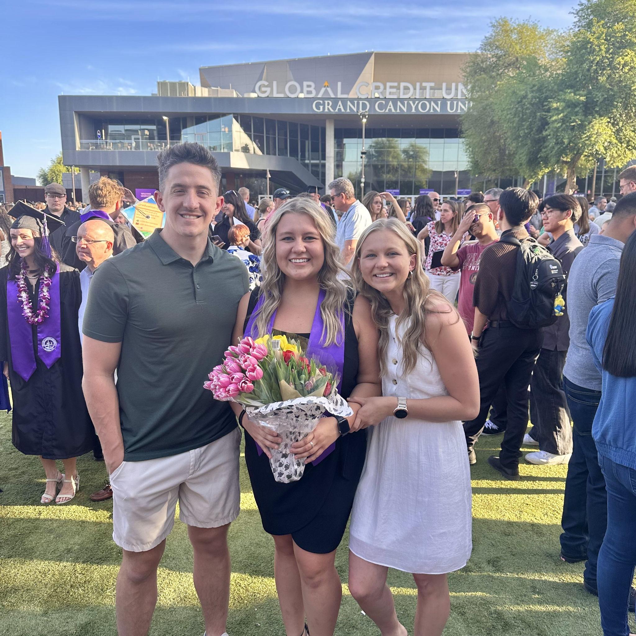 Traveling to Arizona for Alona's sister's graduation