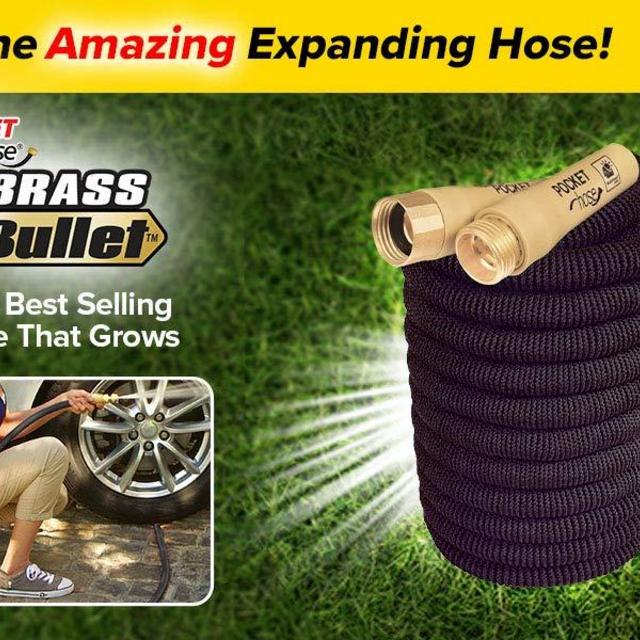Pocket Garden Hose New Top Brass Bullet (75feet)