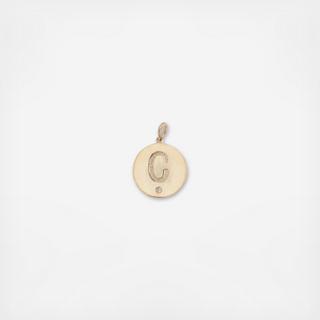 14k Yellow Gold Initial Diamond Pendant