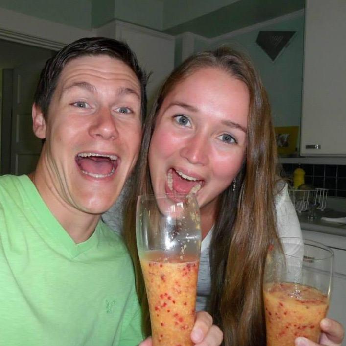 Celebrating the passing of my licensing exams with raspberry bellinis, 2015